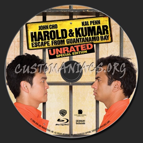 Harold & Kumar - Escape From Guantanamo Bay blu-ray label