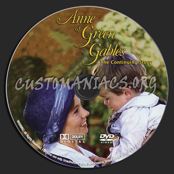 Anne Of Green Gables The Continuing Story dvd label