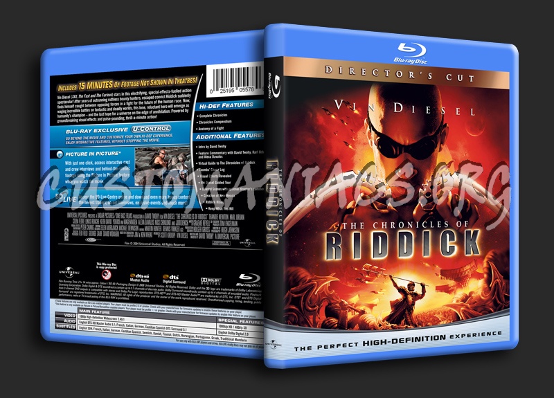 The Chronicles Of Riddick blu-ray cover