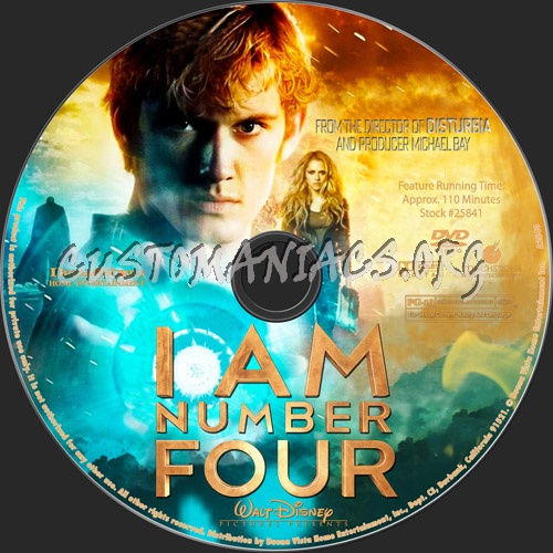 I Am Number Four dvd label