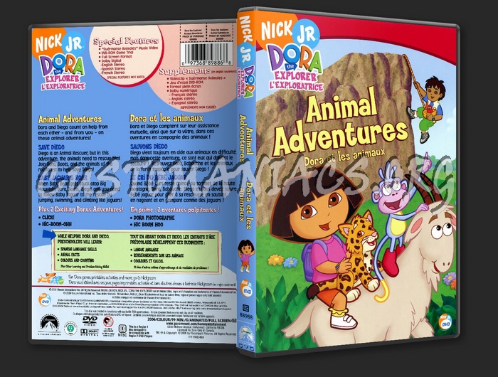 Dora The Explorer: Animal Adventures dvd cover.