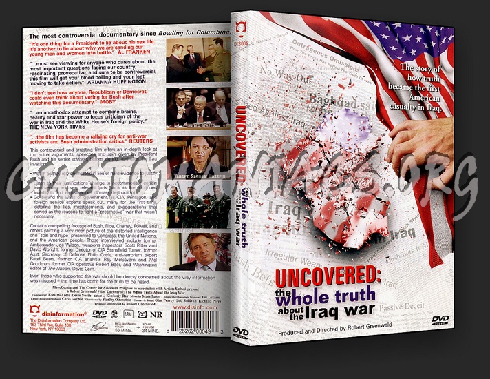 Uncovered - the Whole Truth About the Iraq War dvd cover
