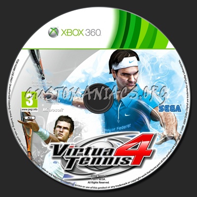 Virtua Tennis 4 dvd label