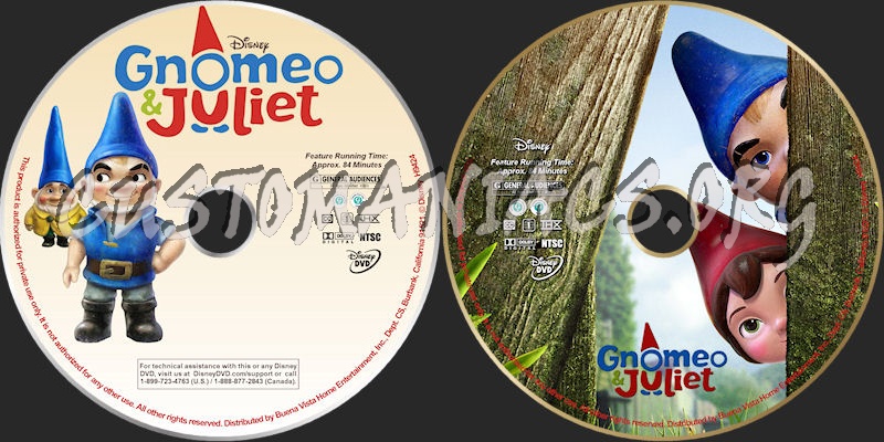 Gnomeo & Juliet dvd label