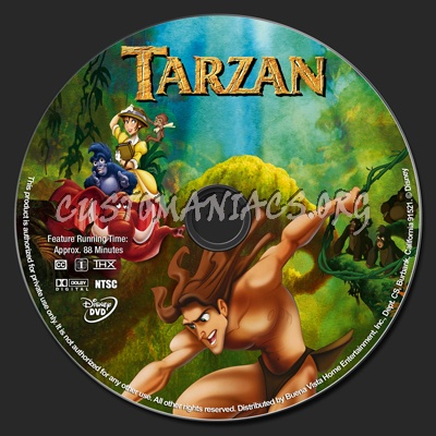 Tarzan dvd label