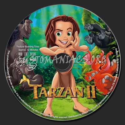 Tarzan 2 dvd label