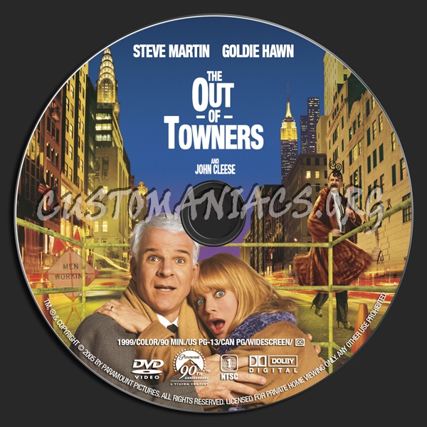 The Out Of Towners dvd label