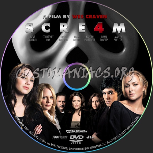 Scream 4 dvd label