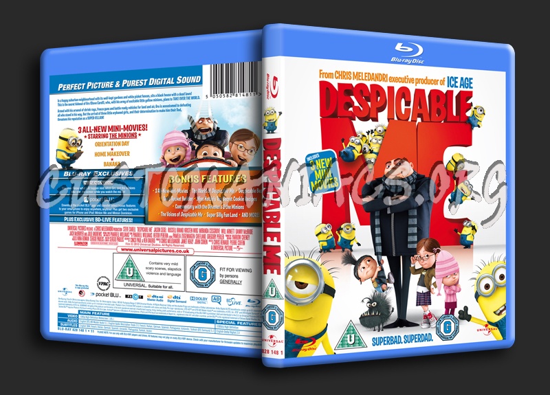 Despicable Me blu-ray cover