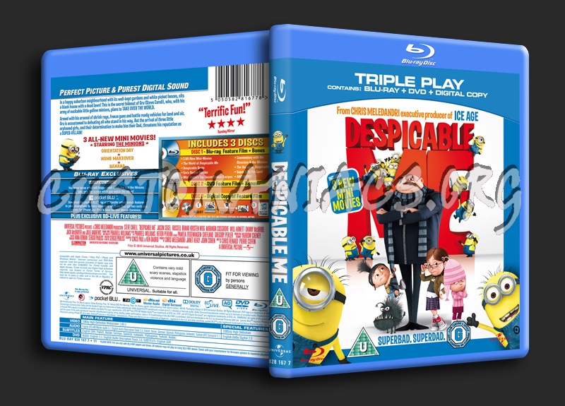 Despicable Me blu-ray cover