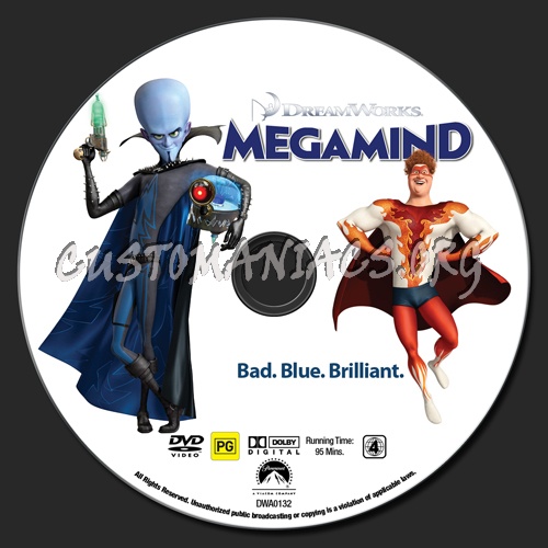 Megamind dvd label