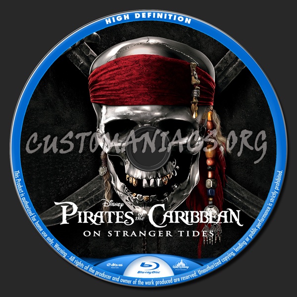 Pirates Of The Caribbean: On Stranger Tides blu-ray label