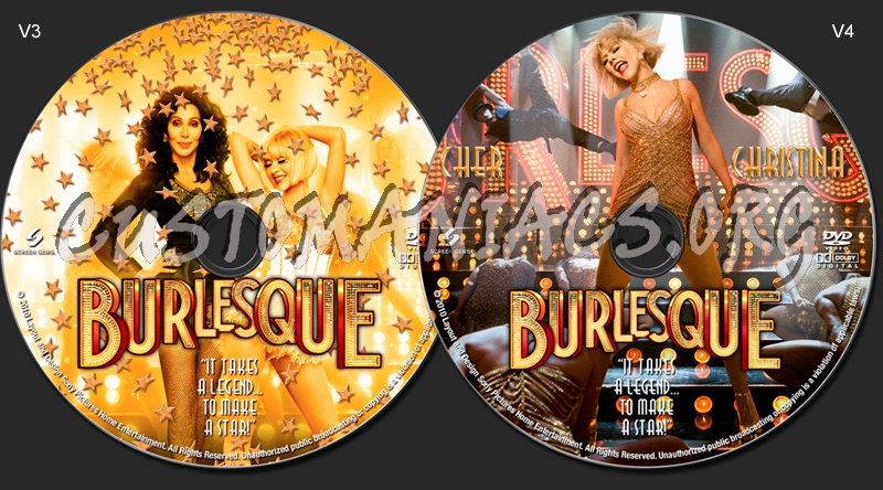 Burlesque dvd label