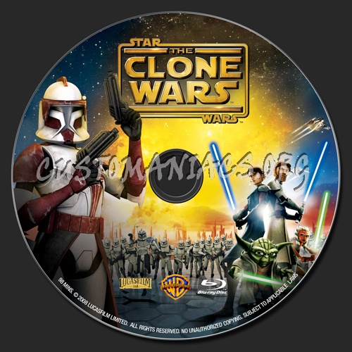 Star Wars The Clone Wars blu-ray label