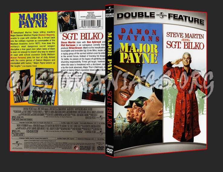 Major Payne / SGT. Bilko Double Feature dvd cover