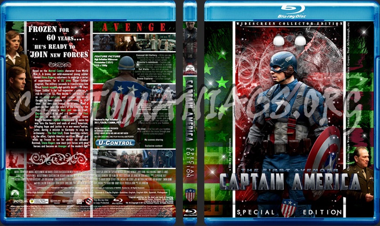 Marvel Cinematic Universe - Captain America The First Avenger (2011) blu-ray cover
