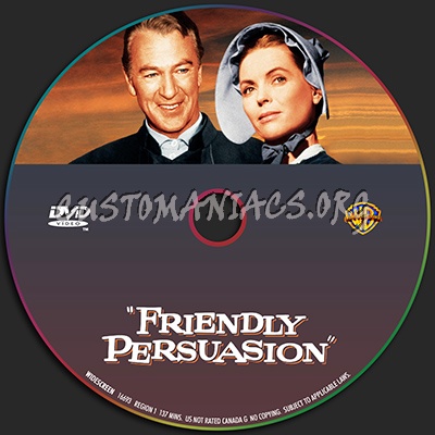 Friendly Persuasion dvd label