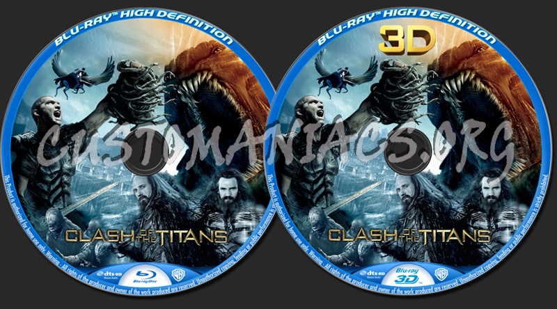 Clash of the Titans 3D blu-ray label
