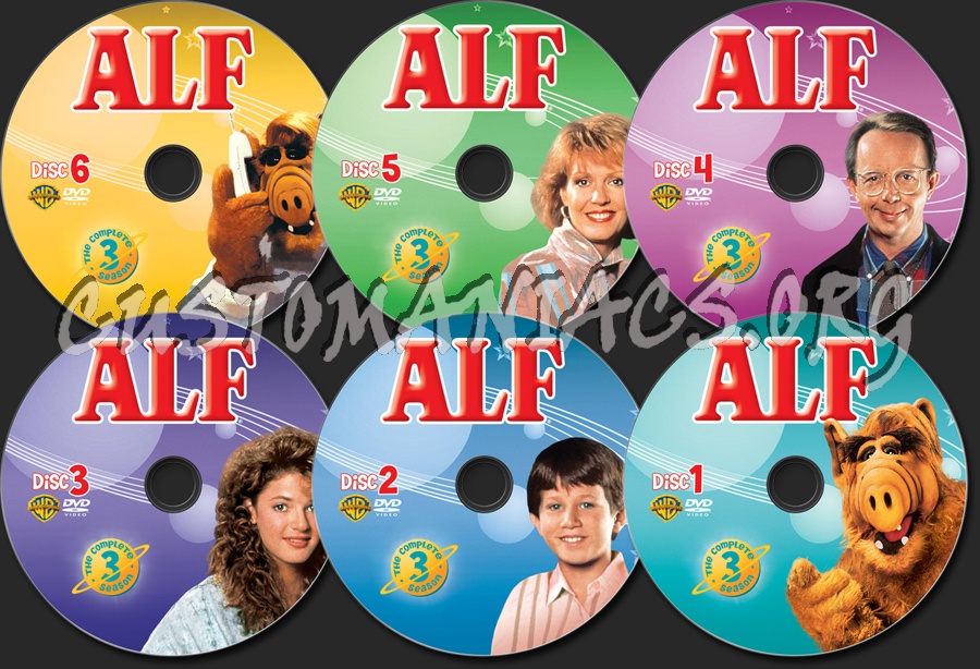 Alf Season 3 dvd label
