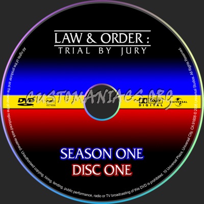 Law & Order Trial By Jury dvd label