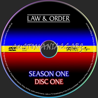 Law & Order Season 1 dvd label
