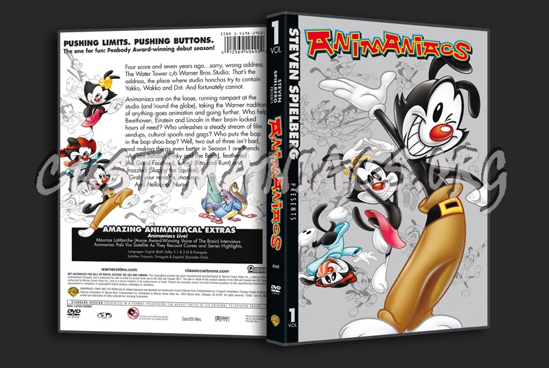 Animaniacs Volume 1 dvd cover