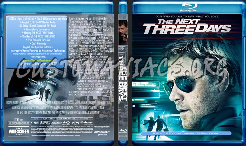 The Next Three Days blu-ray cover