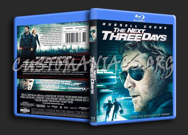 The Next Three Days blu-ray cover