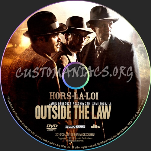 Outside The Law aka Hors-la-loi dvd label
