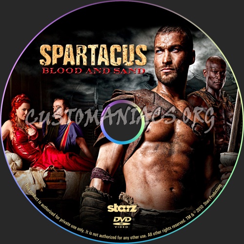 Spartacus: Blood and Sand dvd label