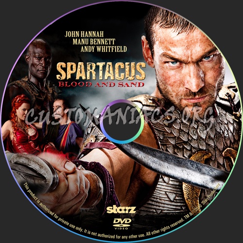 Spartacus: Blood and Sand dvd label