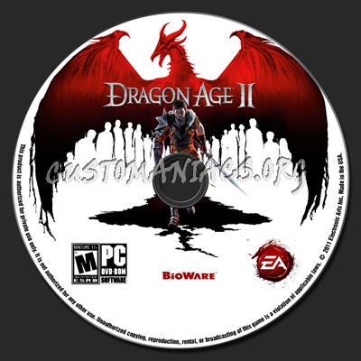 Dragon Age II dvd label