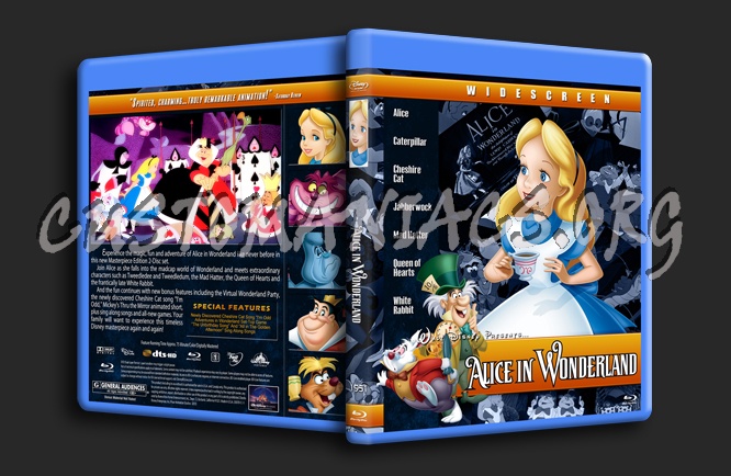 Alice In Wonderland - 1951 blu-ray cover