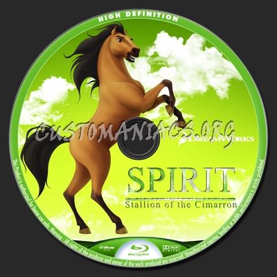 Spirit - Stallion of the Cimarron blu-ray label