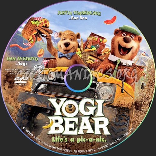 Yogi Bear dvd label