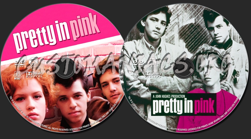 Pretty In Pink dvd label