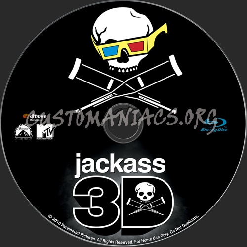 Jackass 3D blu-ray label