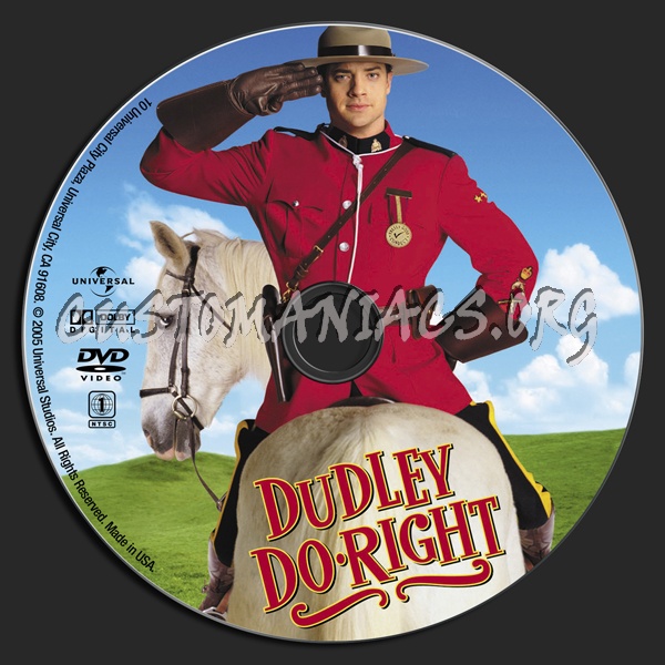 Dudley-Do-Right dvd label