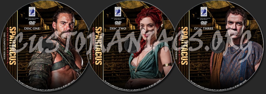 Spartacus: Gods of the Arena - TV Collection dvd label