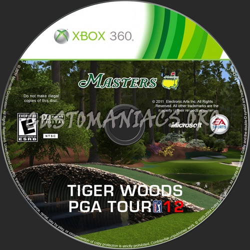 Tiger Woods PGA Tour 12: The Masters dvd label