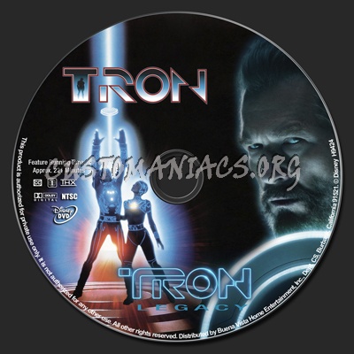 Tron/ Tron Legacy dvd label