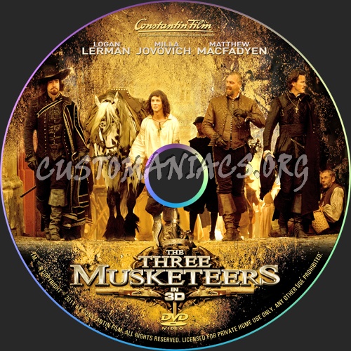 The Three Musketeers dvd label