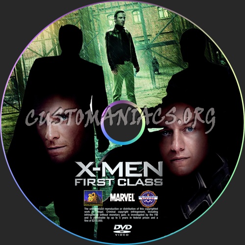 X-Men: First Class dvd label