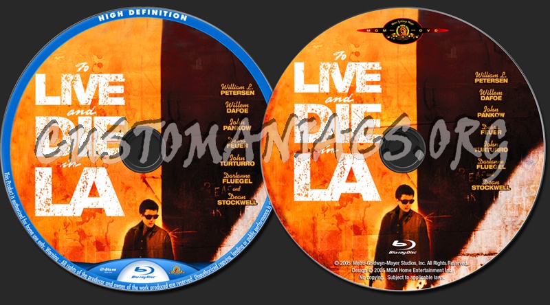 To Live And Die In LA blu-ray label