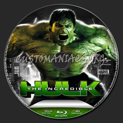 The Incredible Hulk blu-ray label