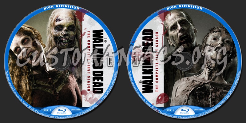 The Walking Dead : The Complete First Season blu-ray label