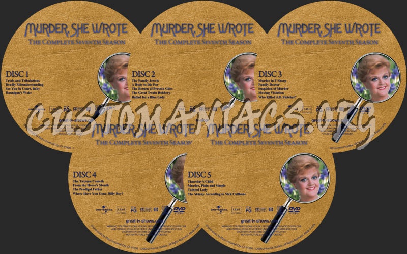 Murder, She Wrote - Season 7 dvd label