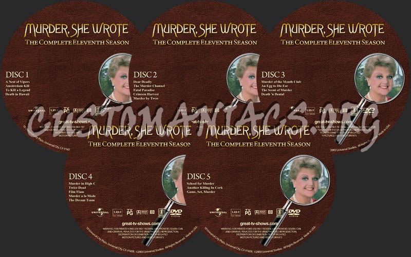 Murder, She Wrote - Season 11 dvd label