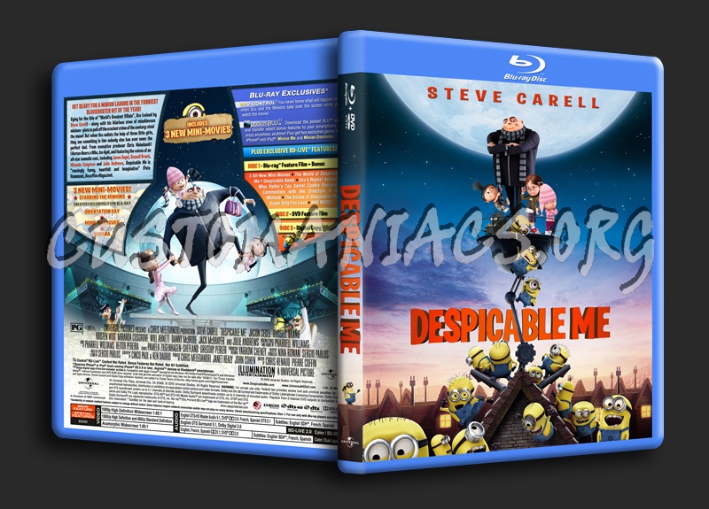 Despicable Me blu-ray cover