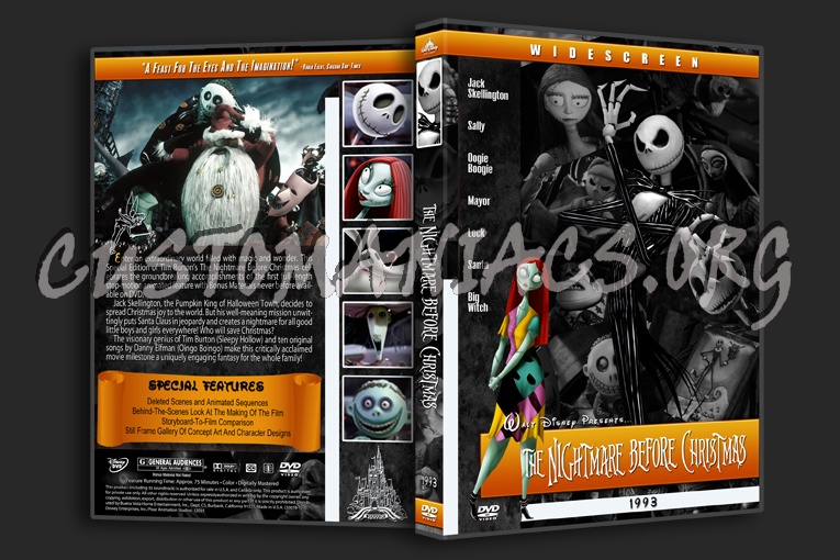 The Nightmare Before Christmas - 1993 dvd cover